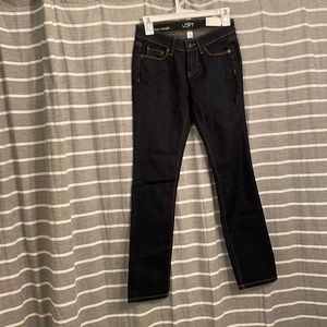 Loft dark wash straight legged jeans